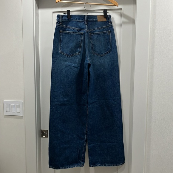 NWT Madewell Superwide-Leg Jeans, Sz 28, Medium-Dark Blue Wash - Picture 6 of 10